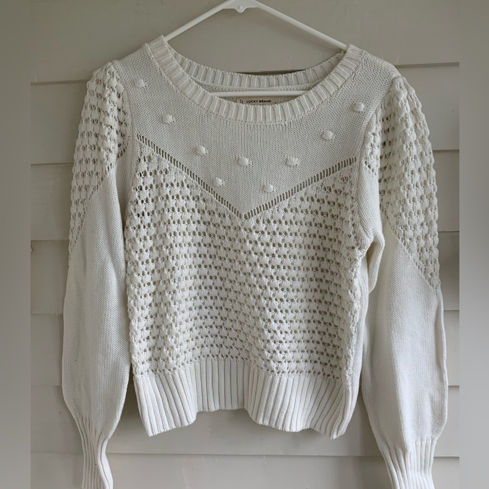 Lucky Brand Cream Sweater Size Small